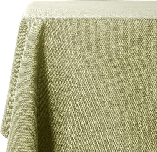 Table Cloth Rectangle Table Cover 55x71 Inches Faux Linen Wrinkle Free and Waterproof Sage Green Rectangle Tablecloth for Kitchen Dining Party Buffet Wedding