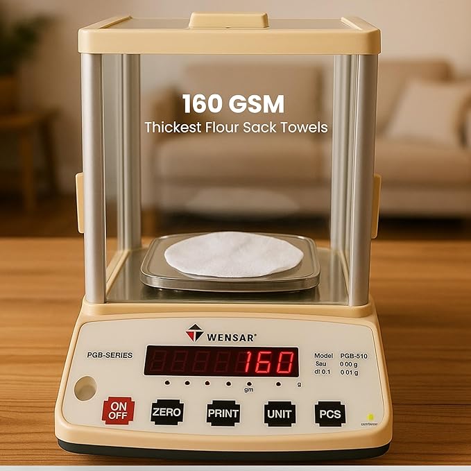 Flour Sack Towels - 100% Cotton Tea Towels for Crafts, Dish Towels for Kitchen, Embroidery, Cleaning, Baking (Pack of 6) - 18"x 28" | Tea Towels for Baking sourdough | Tortilla Towel