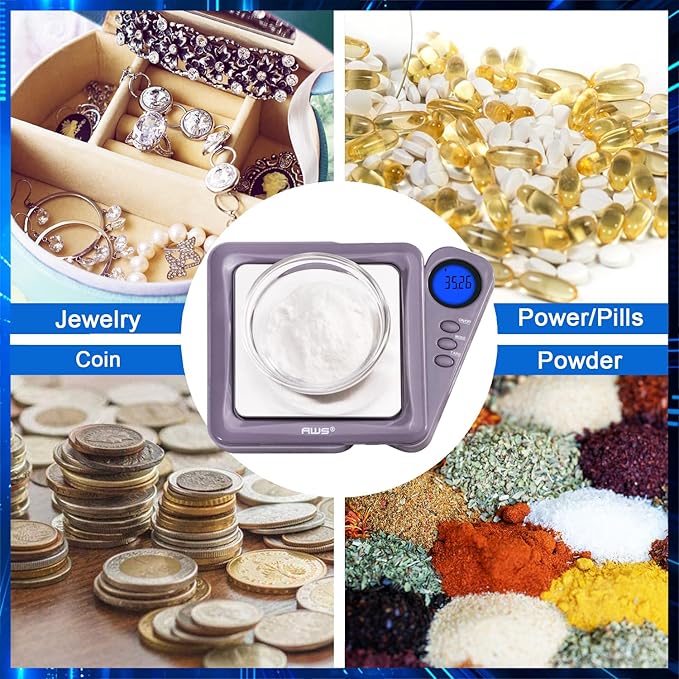 American Weigh Scales 200g x 0.01g Digital Pocket Gram Scale-Blade Series | Precision Mini Scale 0.01g Accuracy, Pocket Scale for Kitchen, Gold, Gems & Coin Scale, Smart Digital & Compact Scale