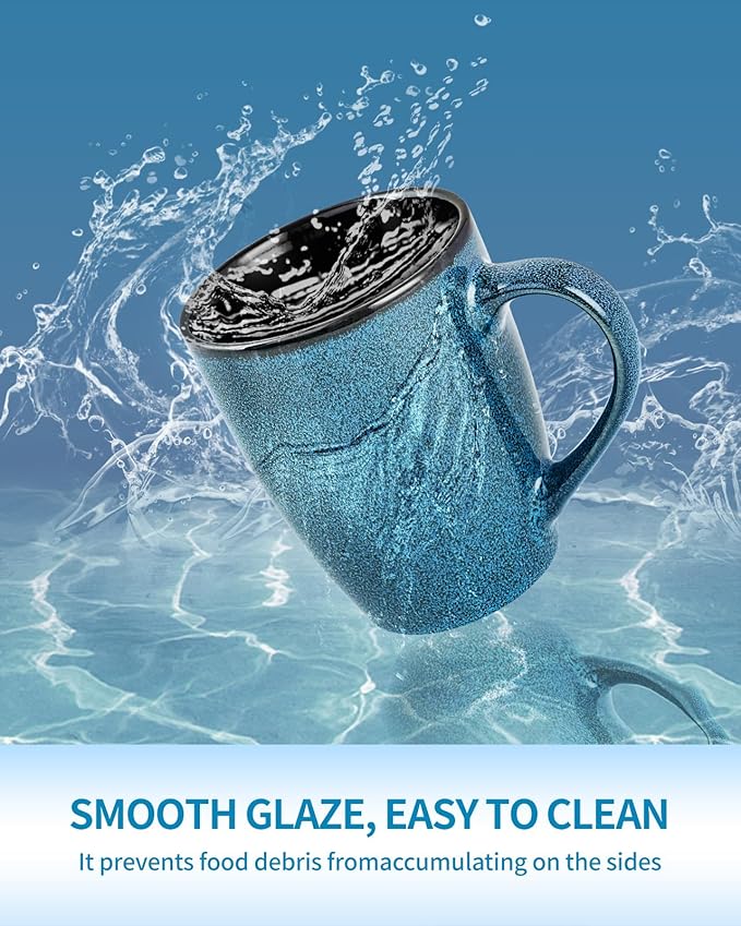 Ceramic Mugs 12oz,Large Ceramic Coffee Cups for Men, Women, Dad, Mom, Modern Coffee Mugs With Handle For Tea,Latte,Cappuccino,Cocoa. (Green 1 Pack)