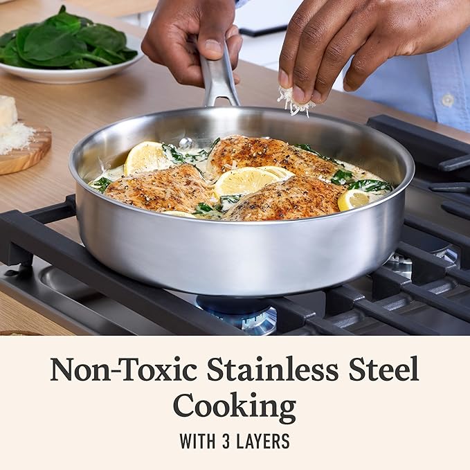 Calphalon Stainless Steel 3-Qt Sauté Pan with Lid