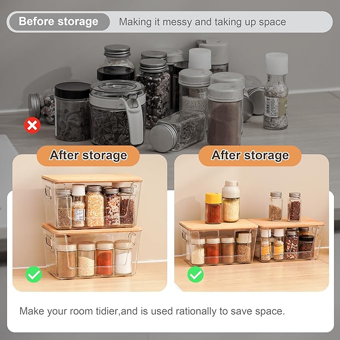 Citylife 2-Pack Extra Large Trash Bag Holders with Bamboo Tops and Handles, Laundry Room Organization and Storage for Home, Kitchen, Under-Sink Garbage Bag Dispenser