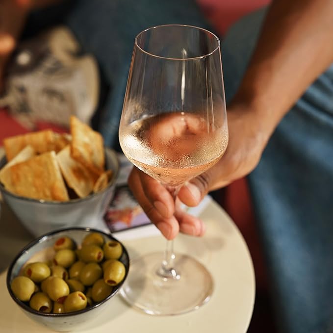 Stölzle Lausitz White Wine Glasses Revolution 6-Piece Set 12 1/4 oz – Wine Glasses Ideal for Heavy Wines & Medium-Bodied Reds – Elegant Wine Goblet – Dishwasher Safe & Made in Germany