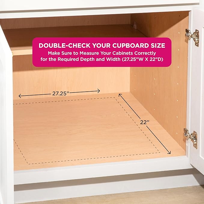 HOLDN’ STORAGE Pull Out Cabinet Organizer, Individual Sliding Drawers - Heavy Duty Metal with Lifetime Limited Warranty - Anti Rust Chrome Finish (Single Tier, 26" W)