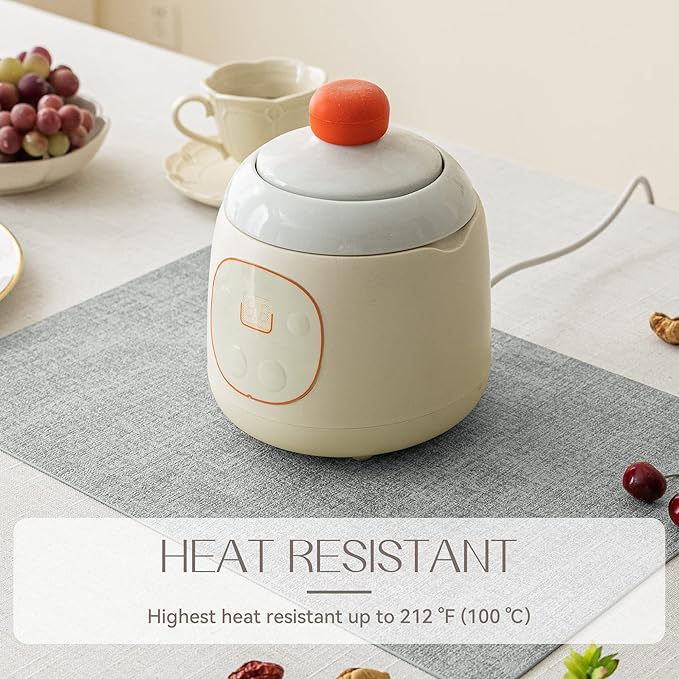 Romanstile Vinyl Placemats Set of 4-12 X 18 Inch - Heat Resistant Place Mats 100% Waterproof Oilproof Wipeable Reversible Faux Leather Table Mats for Kitchen/Dining/Decor/Party/Outdoor, Light Grey