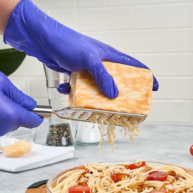 Restaurantware-German Standard Coarse Handheld Grater, 1 Flat Cheese Grater - Dishwashable, Durable, Stainless Steel, With Handle, Suitable For Potato, Carrot, Hard Cheese, And, More