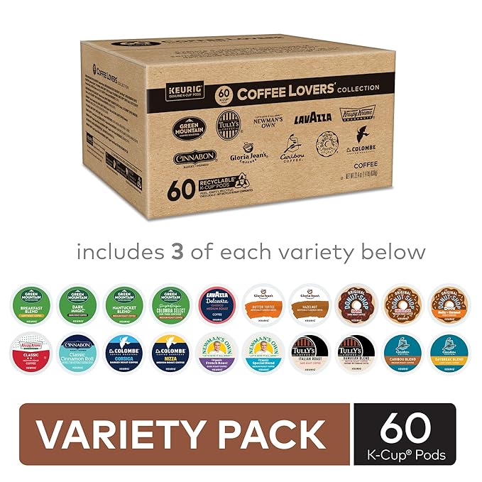 Keurig® Coffee Lover's Collection Variety Pack, Keurig Single Serve K-Cup Pods, 60ct