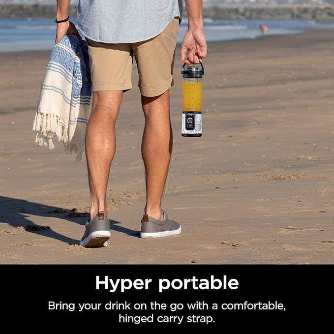 Ninja Blast Portable Blender, Cordless, 18oz. Vessel, Personal Blender for Shakes & Smoothies, BPA Free, Leakproof Lid & Sip Spout, USB-C Rechargeable, Dishwasher Safe Parts, Marble White, BC152MW