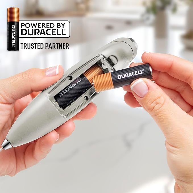 Zulay Kitchen Milk Frother Handheld Electric Whisk with AA Duracell Batteries – Durable Drink Mixer for Coffee, Lattes, Cappuccinos & More - Gray