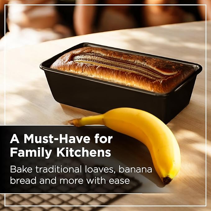 Wrenbury Large 2lb Loaf Pan for Baking Bread - Non Stick 2 lb Banana Loaf Tin - Toughened Wide Carbon Steel 2 Pound Cake Tray - 9.5"