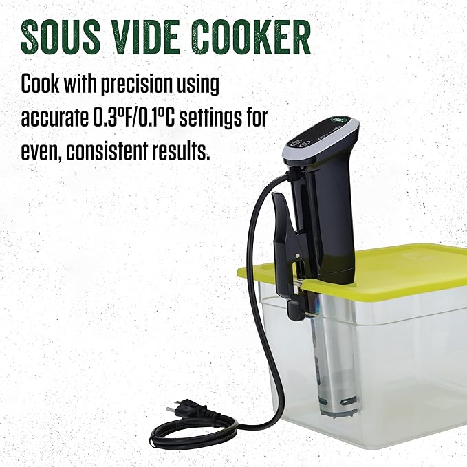 LEM Products Sous Vide Cooker, Stainless Steel Immersion Circulator with Digital Display, Precision Cooker, 1000W Precision Cooking Machine for Meat, Seafood, and Vegetables