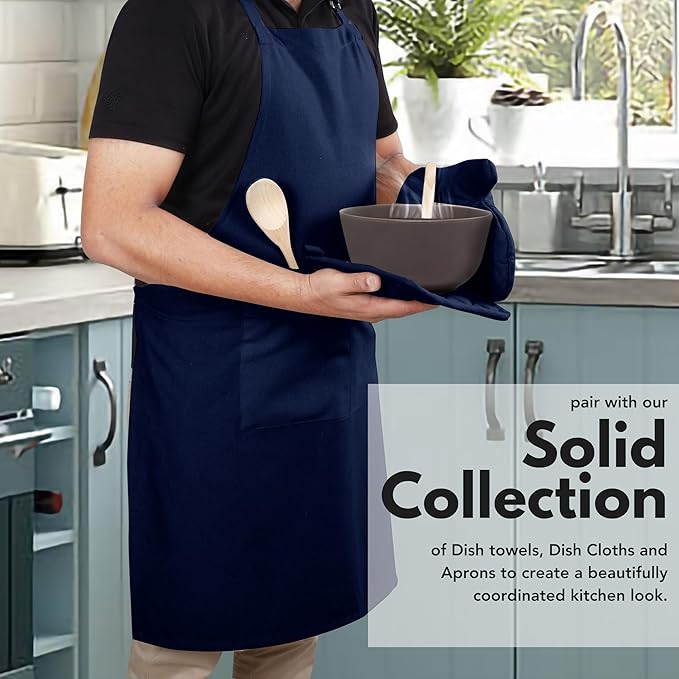 Native Fab 4 Piece Set - 2 Oven Mitts & 2 Potholders, Heat Resistant, 100% Cotton, Quilted Design, Non-Slip Grip, Machine Washable, Ideal for Baking, Cooking, BBQ, Kitchen Protection - Navy Blue