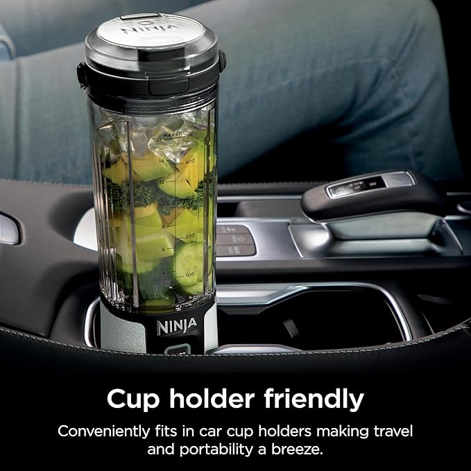 Ninja Blast Portable Blender, Cordless, 18oz. Vessel, Personal Blender for Shakes & Smoothies, BPA Free, Leakproof Lid & Sip Spout, USB-C Rechargeable, Dishwasher Safe Parts, White Glitter, BC152GL