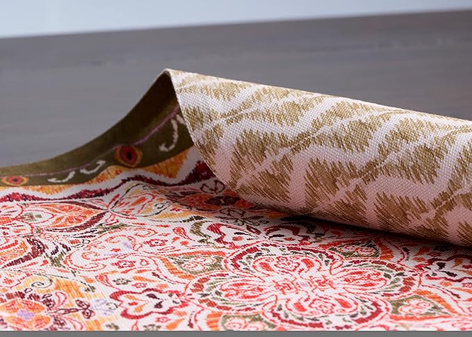 Maison d' Hermine Placemats Set of 4 100% Cotton Washable Cloth Place Mats, Reusable Table Mats for Thanksgiving Christmas Decorations Kitchen Dining Party Wedding Restaurant (Damask, 13" x 19")