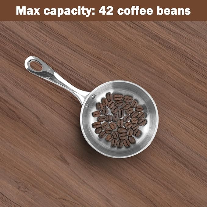 Macevia 0.12QT Mini Pot for Precision Melting, 4 Inch Small Sauce Pan with Handle, 18/10 Stainless Steel Butter Warmer Ideal for Kitchen, Restaurant, Camping & RV Use - Silver