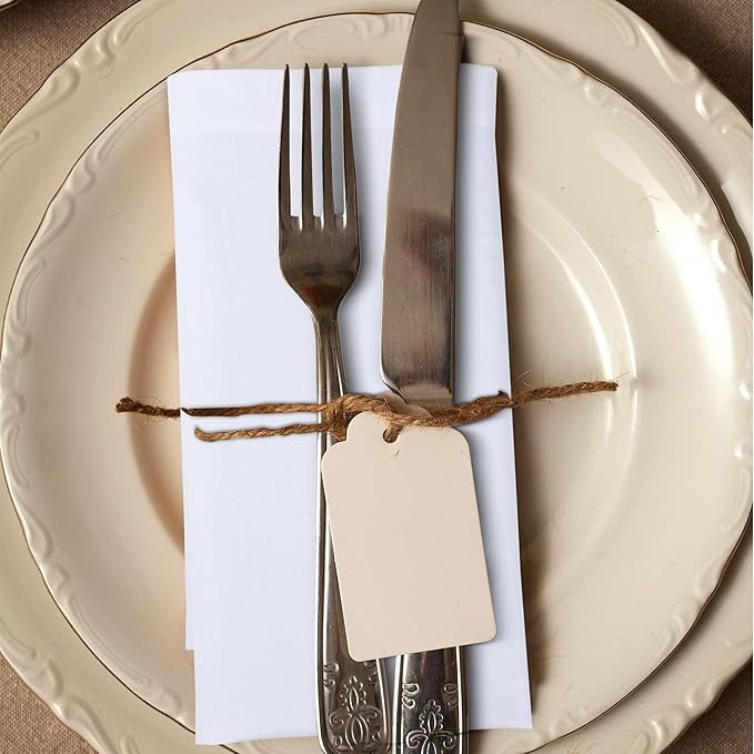 Urban Villa White Cloth Dinner Napkins Set of 12 20x20 inches 100% Cotton Highly Absorbent Washable Durable Reusable Ideal for Farmhouse Party Thanksgiving Fall Christmas Everyday Use Table Napkins