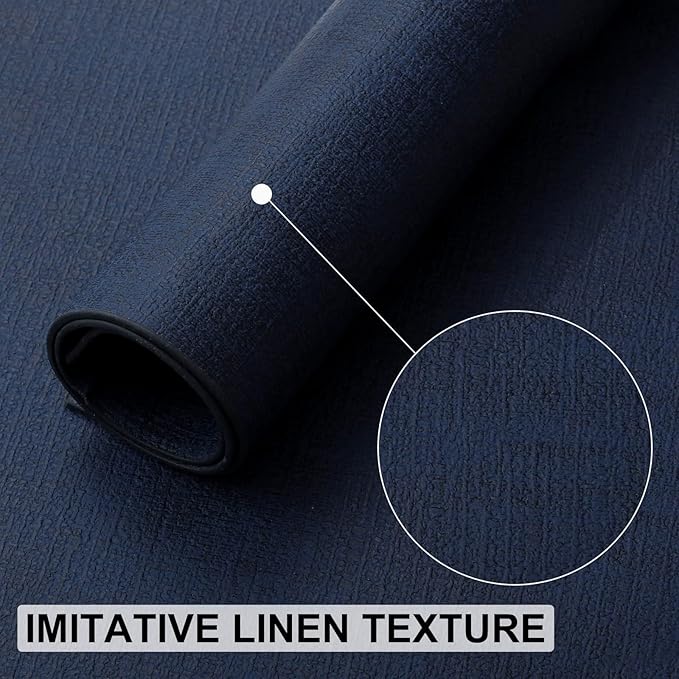 homing Faux Leather Heat Resistant Placemats 6 Packs, Waterproof Wipeable Dining PU Place Mats for Indoor & Outdoor, Easy to Clean, Dark Navy Blue