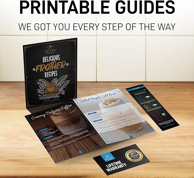 Zulay Kitchen Handheld Milk Frother with Duracell AA Batteries – Ultra Fast Electric Mixer & Foam Maker, Easy-Clean Drink Mixer for Coffee & More - Caribbean Aqua 2B