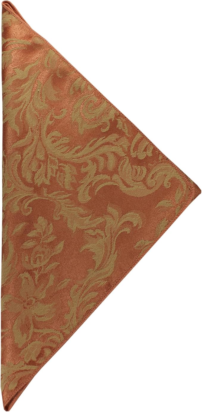 Ultimate Textile Miranda Damask Sienna Cloth Napkins - 17" x 17" (Set of 60) Square Washable Cotton Polyester for Wedding, Party & Dining Events