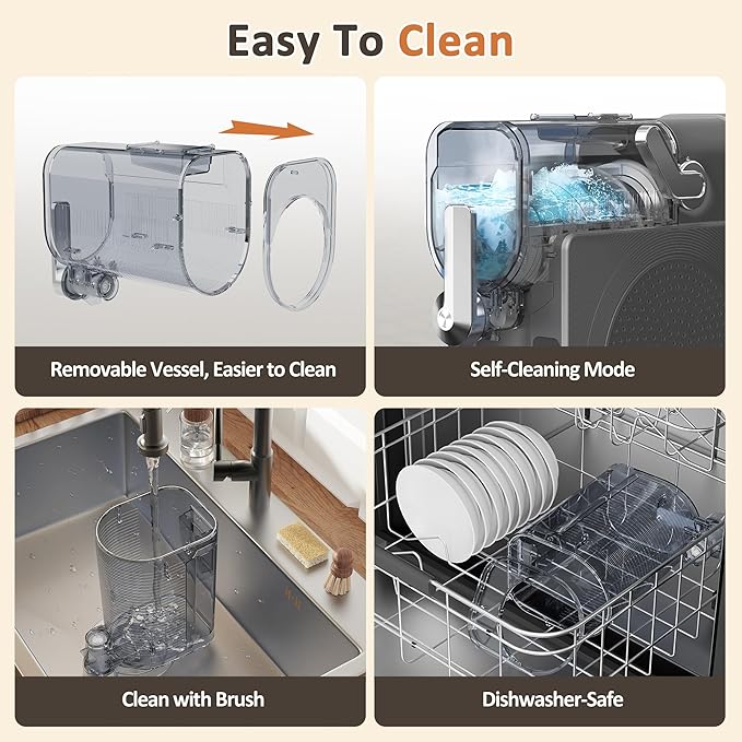 Slushie Machine, WIZAURA Slushy for Home No Ice Need, Professional Ice Cream Maker & Margarita Machine, Auto-Cleaning. 6 Presets for Milkshakes, Frappés, Frozen Drink and More, Black, 1 Insulated Cup