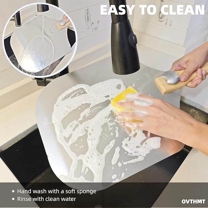 Pizza Peel 12 inch, Aluminum Pizza Paddle 12 x 14 inch with Foldable Wood Handle, Pizza Turning Peel, Pizza Spatula For Oven, Bread, Pastry, Dough, Cake, Pizza Spatula Paddle, Metal Pizza Peel