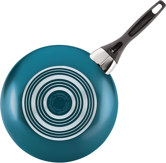 Farberware 20361 Dishwasher Safe Nonstick Cookware Set / Pots and Pans Set - 15 Piece, Blue