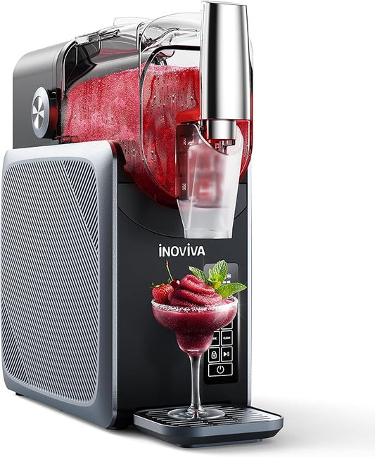 Slushie Machine, No Ice Needed, 88 oz INOVIVA Slushy Machine for Home with Self-Cleaning Function, Professional Frozen Drink Maker, 5 Preset Programs, Frozen Margaritas, Frappés, Milkshake, and More