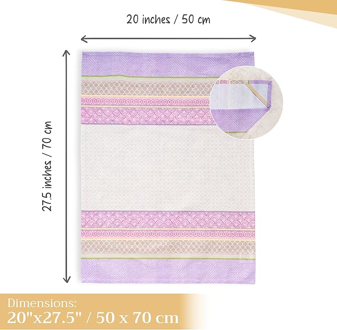 Maison d' Hermine Kitchen Towels Set of 2 100% Cotton 27.50" x 20" Reusable Cloth Tea Dish Towels Absorbent with Hanging Loop for Kitchen, Dining, Cocktail Parties Spring/Summer (Magnolia Mornings)
