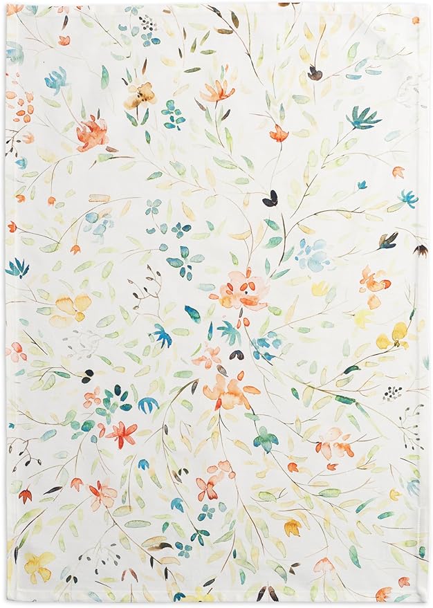 Maison d' Hermine Kitchen Towels Set of 2 100% Cotton 27.50" x 20" Reusable Cloth Tea Dish Towels Absorbent with Hanging Loop for Kitchen, Home, Dining, Cocktail Parties Spring/Summer (Colmar)