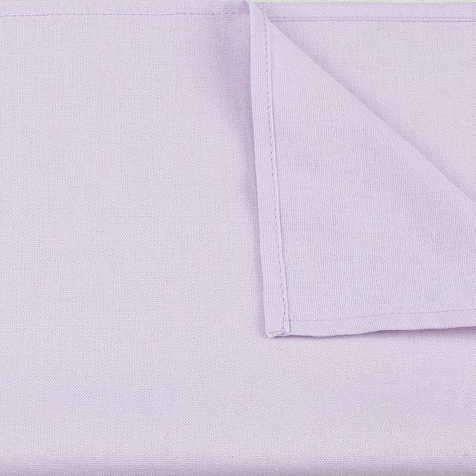 Solid Color Linen Blended Thin Dinner Cloth Napkins - Set of 12 (40 x 40 cm) - for Wedding Parties Events & Home Use (Lavender)