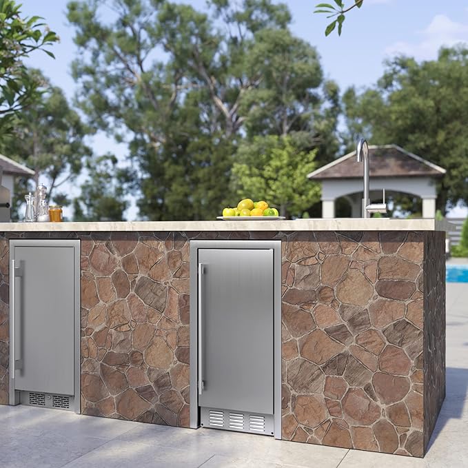 EdgeStar IB250OD 15 Inch Wide 20 Lbs. Capacity Built-in Ice Maker with 25 Lbs. Daily Ice Production - Stainless Steel