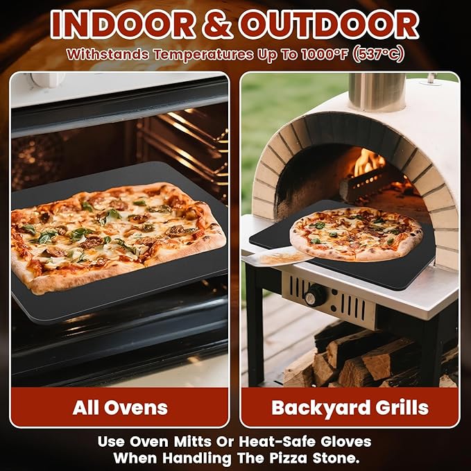 1MORE Pizza Steel for Oven,13"x13"Steels Pizza for Grill,1/4" Thick Pre-Seasoned Pizza Cooking Steel for Artisan Pizza, Bread, BBQ Restaurant-Quality Crisp Crust | Perfect for Oven Baked