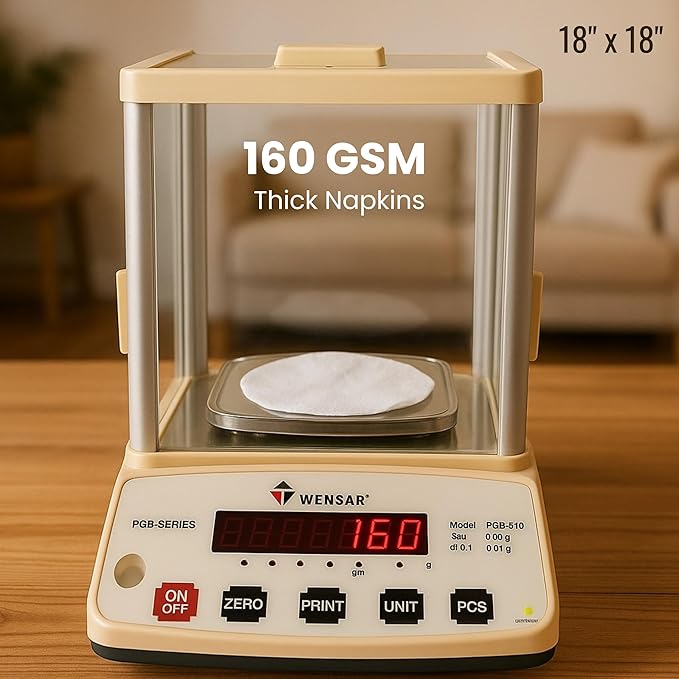 Thick Cotton Napkins – Flour Sack Napkin for Kitchen, Set of 6 (18"x18"), 100% Cotton, Highly Absorbent Hand Towels, Reusable Baking Cloths for Bread Proofing, Pastry & Tea Towels – White