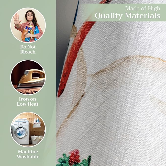 Maison d' Hermine Kitchen Towels Set of 3 100% Cotton 20" x 27.5" Reusable Cloth Tea Dish Towels Absorbent with Hanging Loop for Kitchen Dining Thanksgiving Christmas Decorations (Chromo)