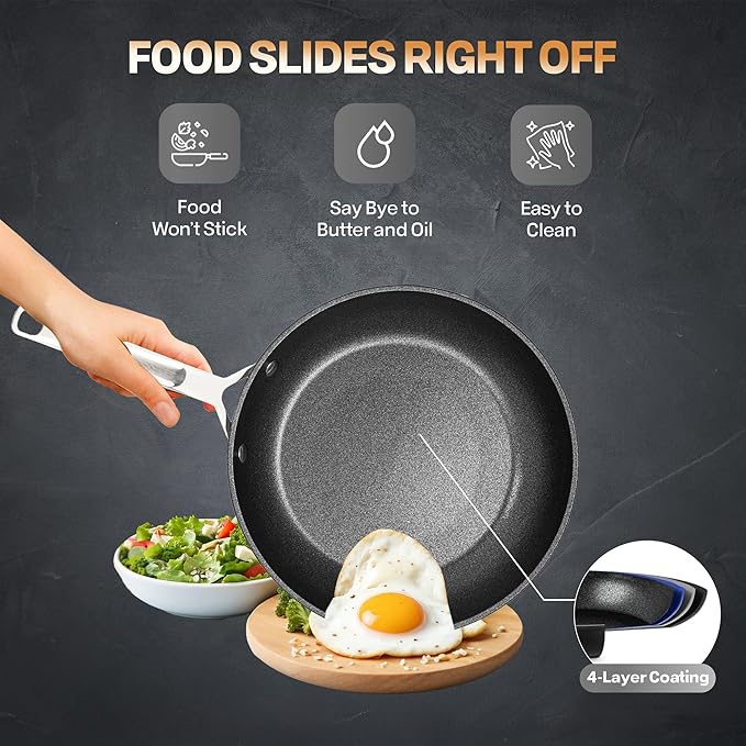 GRANITESTONE 20 Pc Hard Anodized Induction Cookware Sets, Kitchen Pots and Pans Set Non Stick, Anodized Kitchen Cookware Sets, Nonstick Cookware Set, Non Stick Pots and Pan Set, Oven & Dishwasher Safe