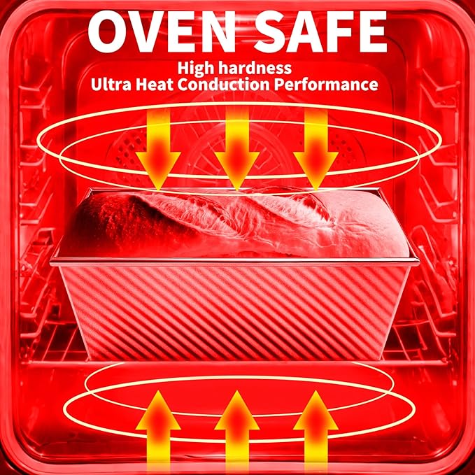 Pullman Loaf Pan with Lid 13x4, Large Bread Pan for Homemade Sandwich with Cover, 2.2lb Long Bread Loaf Tin for Sourdough, Nonstick & Easy Clean (Gold)