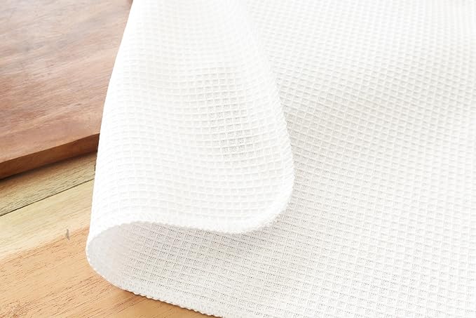 PurpleEssences Dish Cloths and Dish Rags - 8 Pack Waffle Weave Solid Kitchen Dish Wash Cloths, 100% Cotton, 12 x 12 Inches, Ultra Soft Absorbent Quick Drying - Christmas Holiday Winter - White