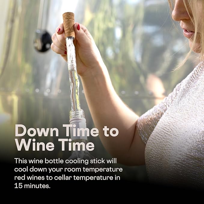 Corkcicle Air Wine Bottle Chiller - Keep Whites Cold & Bring Reds to Cellar Temp in 15 Minutes - Pour-Through Aerator for Enhanced Flavor - Gift for Wine Lovers