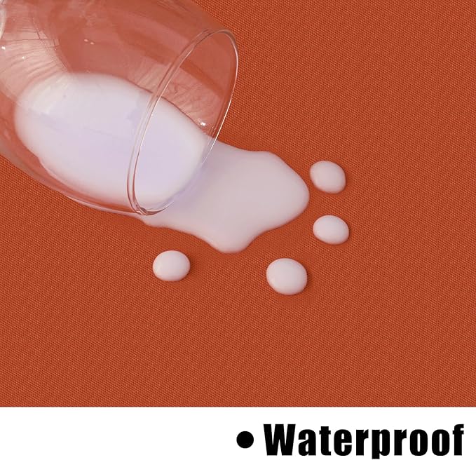 homing Rectangle Vinyl Tablecloth, Waterproof Spillproof Plastic Flannel Backed Table Cloth, Wipe Clean Table Cover for Dining, Buffet Parties and Camping (Rust, 52" x 70")