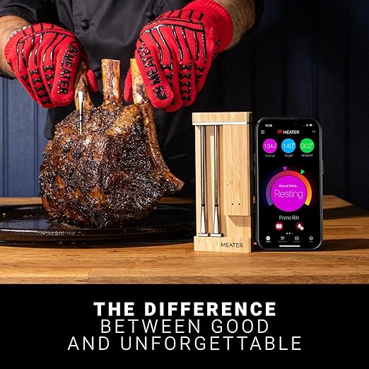 MEATER Pro Duo: Wireless Smart Meat Thermometer | 1000°F High Heat Resistance | Long Range | Dual Probes | Six Sensors | BBQ, Oven, Grill, Smoker, Air Fryer, Deep Fryer | iOS & Android App