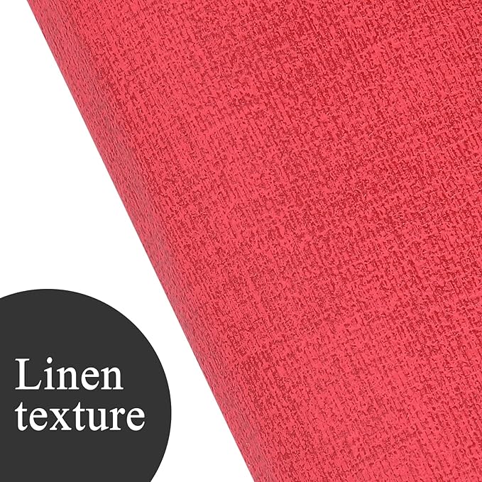 homing Faux Leather Heat Resistant Placemats 8 Packs, Waterproof Wipeable Dining PU Place Mats for Indoor & Outdoor, Easy to Clean, Red