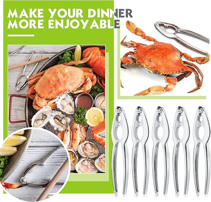 Therwen 50 Pack Nut Crackers Bulk Heavy Duty Nut Seafood Crab Leg Claw Crackers Opener Tool for Nuts Walnuts Shellfish Home Restaurant Kitchen Crumbled Tools