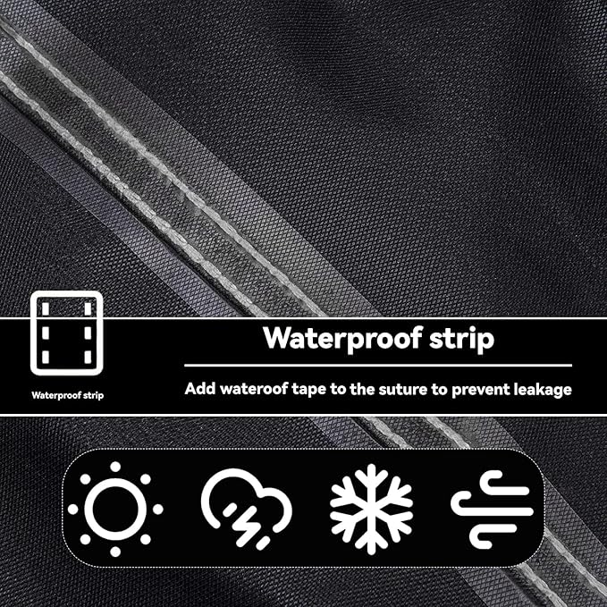 Outdoor Prep Table Cover - Heavy Duty Waterproof Cover for Outdoor Stainless Steel Table,Compatible with 60 inch Outdoor Utility Cart and Storage Cabinet,Black