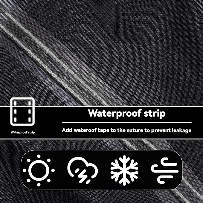 Outdoor Patio Square Table Cover 36 inch Black Heavy Duty Waterproof Cover for Square Slatted Tabletop