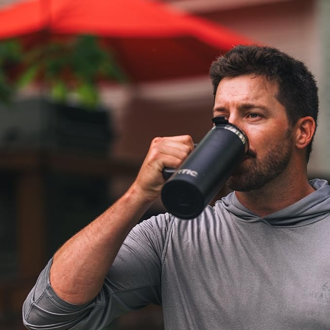 RTIC 20oz Road Trip Travel Mug with Lid and Handle, Ceramic Lined, Insulated, Stainless Steel, Metal, Double Wall Vacuum-Insulation, Portable Coffee, Tea Cup for Hot and Cold Drink, Beach