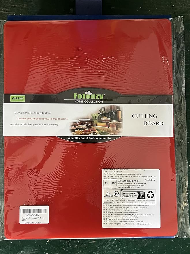 Fotouzy Flexible Plastic Cutting Boards for Kitchen, Upgrade Nonslip Cutting Board Set of 4, BPA-Free, Dishwasher Safe