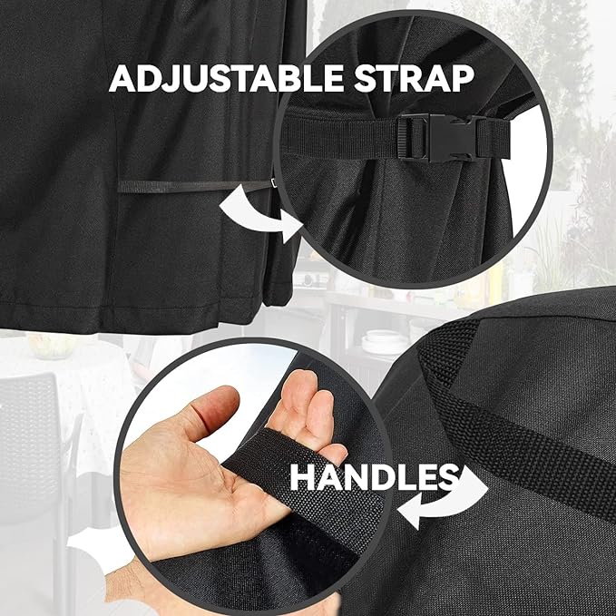 Outdoor Dining Cart Cover - 54"x23"x35" Heavy Duty Waterproof Cover for Keter Unity XL Portable Cabinet Bar, Coverage Includes Outdoor Utility Cart,Tabletop Griddle and Propane Tank