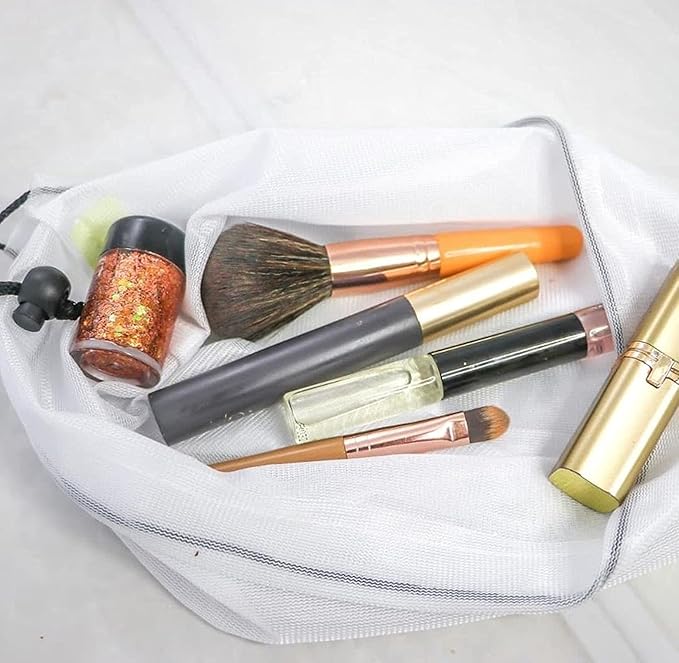 purifyou Set of 10 Reusable Mesh Produce Bags, Heavy Duty, Washable, Farmers Market Bag for Fruits, Vegetables, Groceries, Kitchen Storage, Home Organizer (12x20in)