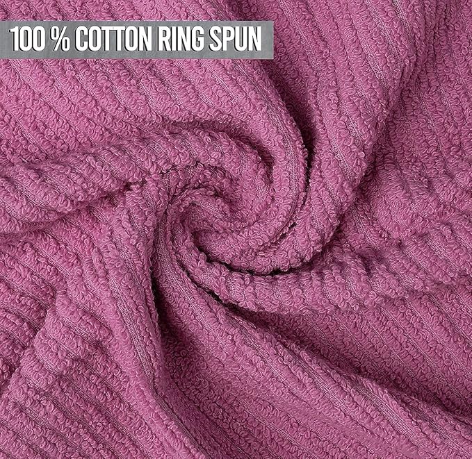 Softolle Bar Mop Towels, Pack of 12-16x19 Inches - 100% Cotton Super Absorbent Towels, Multi-Purpose for Home and Bar Cleaning (Purple Ash)