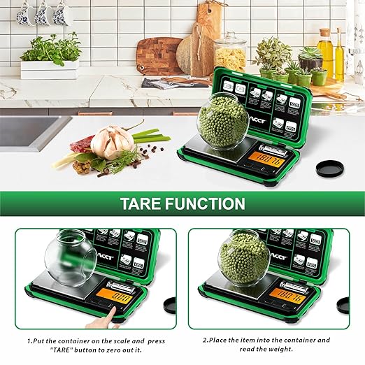 Precision Pocket Scale, 200gx0.01g Jewelry gram Scale, Digital Food Scale with LCD Display, one-Click Conversion 6 Units, Mini Scale for Kitchen/Powder/Coffee/Coins(Battery Included)
